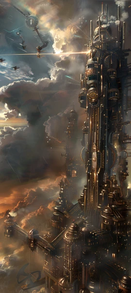 futuristic architecture wallpaper — cloud, aircraft, scenery, sky (free 4K phone download)