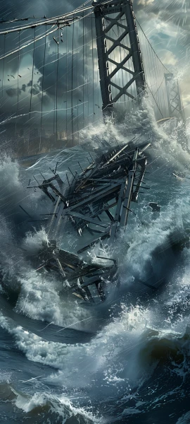 dramatic architecture wallpaper — ship, watercraft, waves, ocean (free 4K phone download)