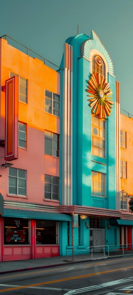 colorful architecture wallpaper — building, scenery, sky, road (free 4K phone download)