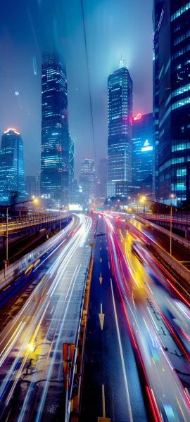 futuristic architecture wallpaper — night, scenery, city, building (free 4K phone download)