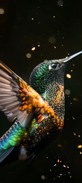 whimsical architecture wallpaper — animal focus, bird, animal, black background (free 4K phone download)
