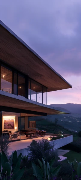cozy architecture wallpaper — scenery, sky, house, grass (free 4K phone download)