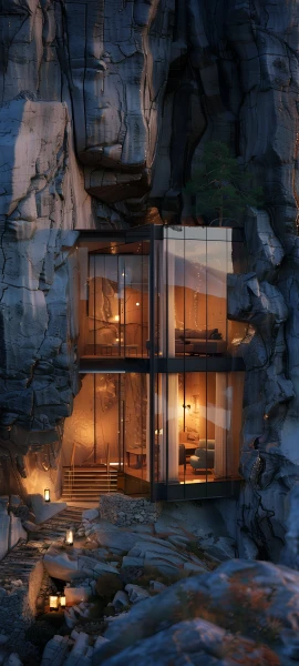 cozy architecture wallpaper — scenery, stairs, ruins, window (free 4K phone download)
