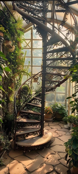 gothic architecture wallpaper — plant, scenery, window, potted plant (free 4K phone download)