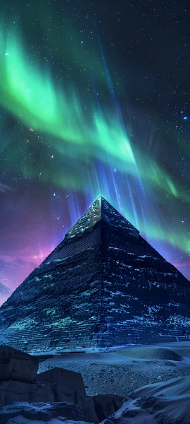 epic architecture wallpaper — aurora, scenery, sky, mountain (free 4K phone download)