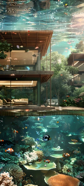 futuristic architecture wallpaper — fish, clownfish, scenery, tropical fish (free 4K phone download)