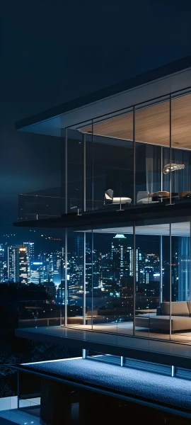 futuristic architecture wallpaper — scenery, night, building, cityscape (free 4K phone download)