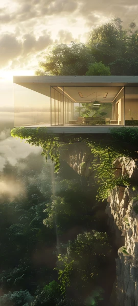 futuristic architecture wallpaper — scenery, cloud, tree, sky (free 4K phone download)