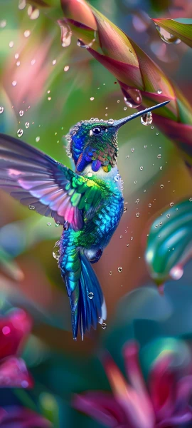 colorful architecture wallpaper — animal focus, bird, water drop, animal (free 4K phone download)