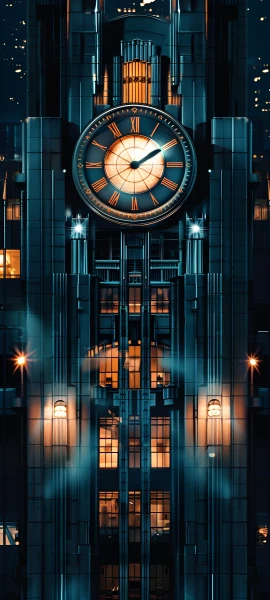 elegant architecture wallpaper — scenery, building, clock, clock tower (free 4K phone download)