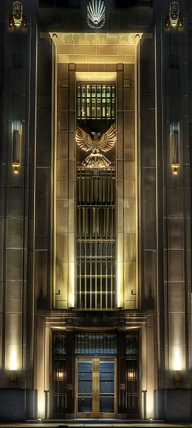 futuristic architecture wallpaper — scenery, door, pillar, wings (free 4K phone download)