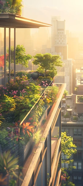 dreamy architecture wallpaper — scenery, building, plant, flower (free 4K phone download)