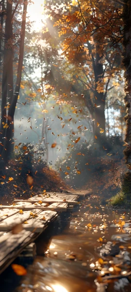 magical architecture wallpaper — tree, scenery, leaf, nature (free 4K phone download)