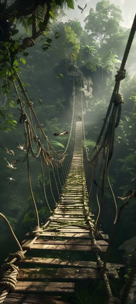 serene architecture wallpaper — stairs, scenery, tree, bird (free 4K phone download)