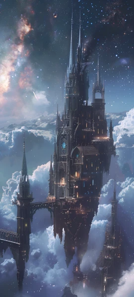magical architecture wallpaper — scenery, sky, star (sky), cloud (free 4K phone download)