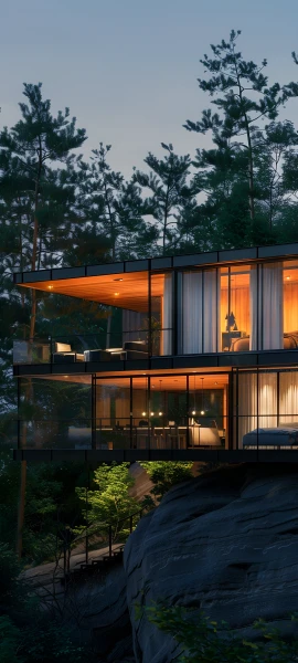 cozy architecture wallpaper — scenery, tree, plant, sky (free 4K phone download)