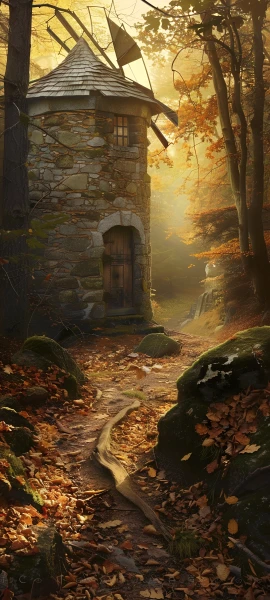 gothic architecture wallpaper — scenery, tree, autumn leaves, leaf (free 4K phone download)