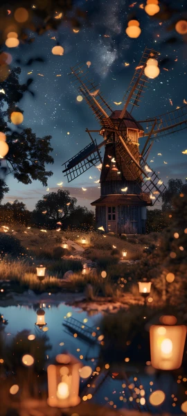 magical architecture wallpaper — scenery, sky, night, star (sky) (free 4K phone download)