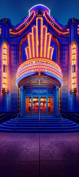 elegant architecture wallpaper — scenery, stairs, pillar, night (free 4K phone download)