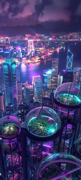 futuristic architecture wallpaper — scenery, cityscape, city lights, city (free 4K phone download)