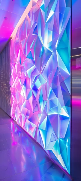 futuristic architecture wallpaper — crystal, night, building, scenery (free 4K phone download)