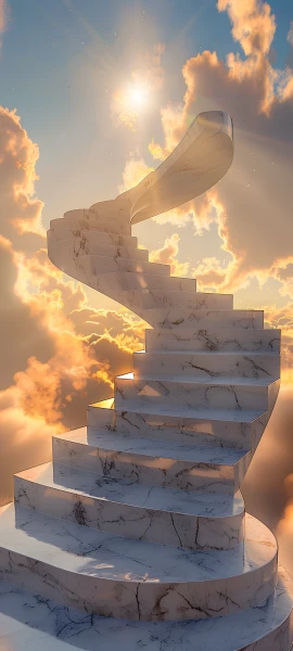 dreamy architecture wallpaper — cloud, sky, scenery, stairs (free 4K phone download)