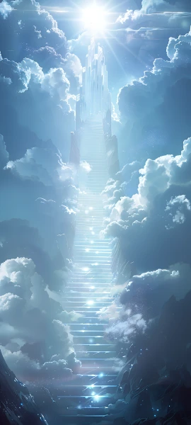 dreamy architecture wallpaper — scenery, cloud, sky, stairs (free 4K phone download)