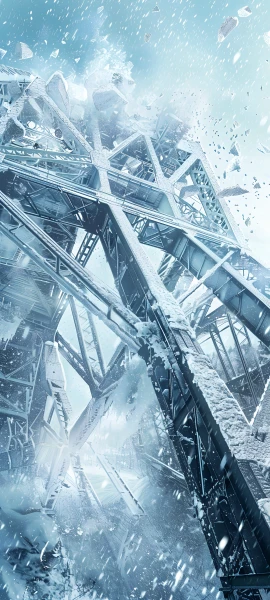 futuristic anime girl wallpaper — snow, snowing, scenery, sky (free 4K phone download)