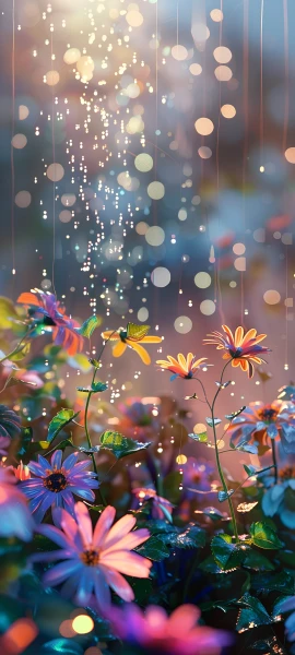 whimsical architecture wallpaper — flower, scenery, plant, pink flower (free 4K phone download)