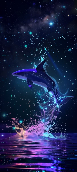 futuristic architecture wallpaper — star (sky), sky, whale, starry sky (free 4K phone download)