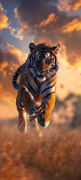 epic architecture wallpaper — tiger, sky, cloud, animal focus (free 4K phone download)