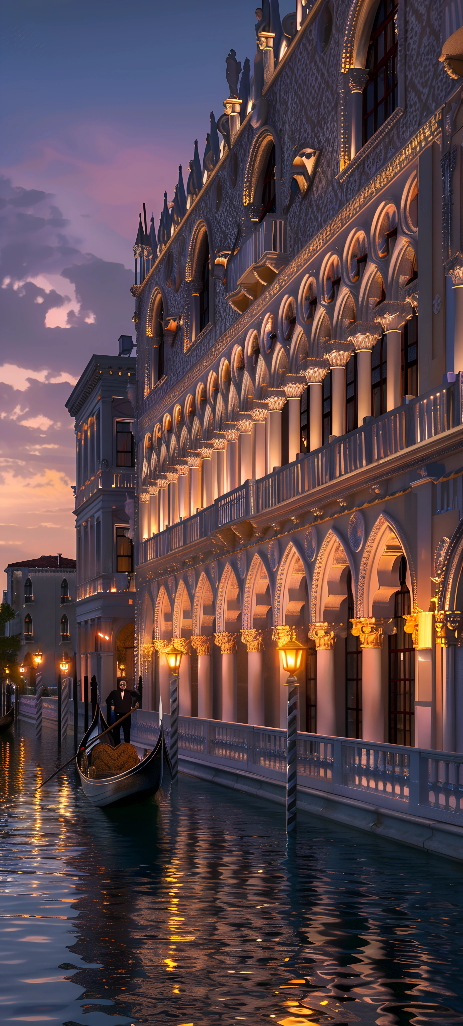 elegant architecture wallpaper — scenery, sky, boat, building (free 4K phone download)