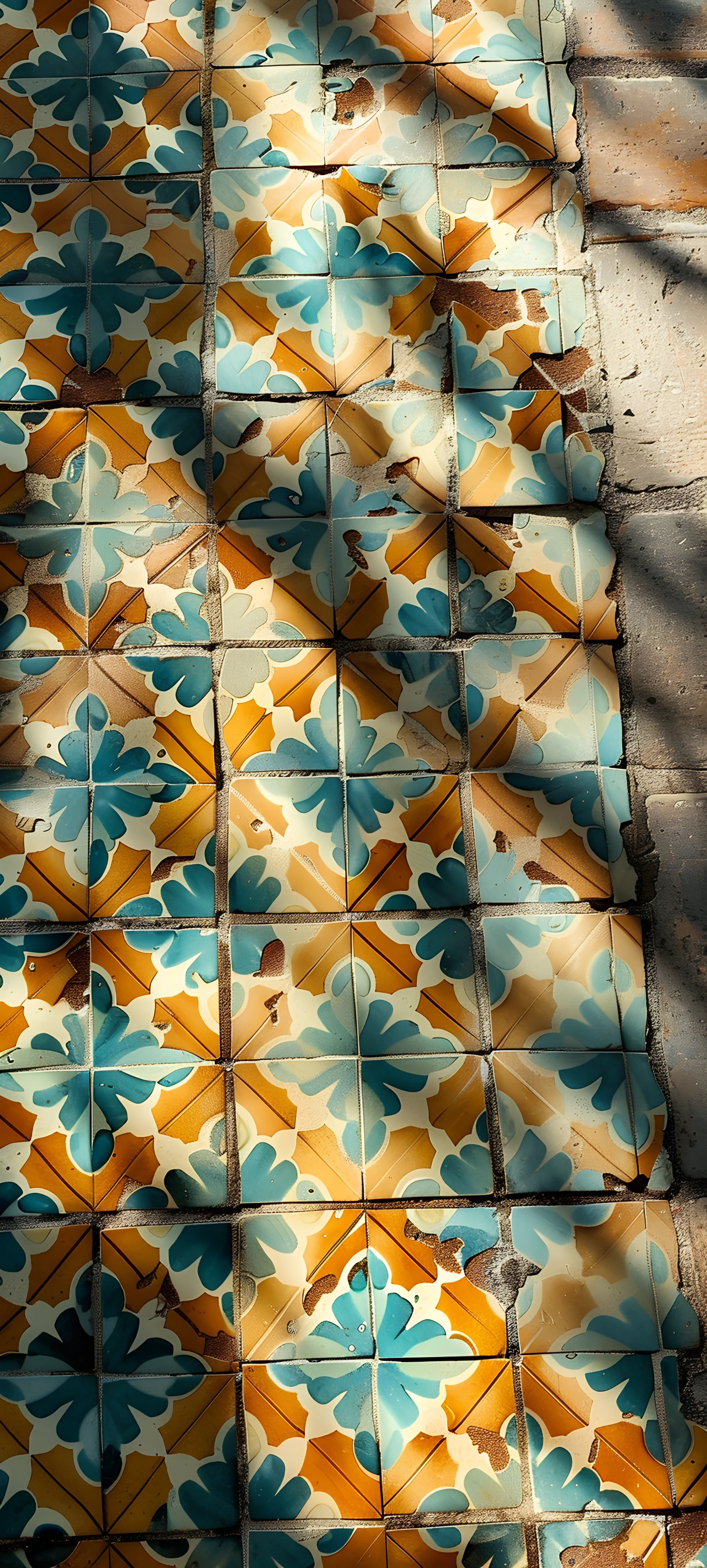 whimsical architecture wallpaper — tiles (free 4K phone download)