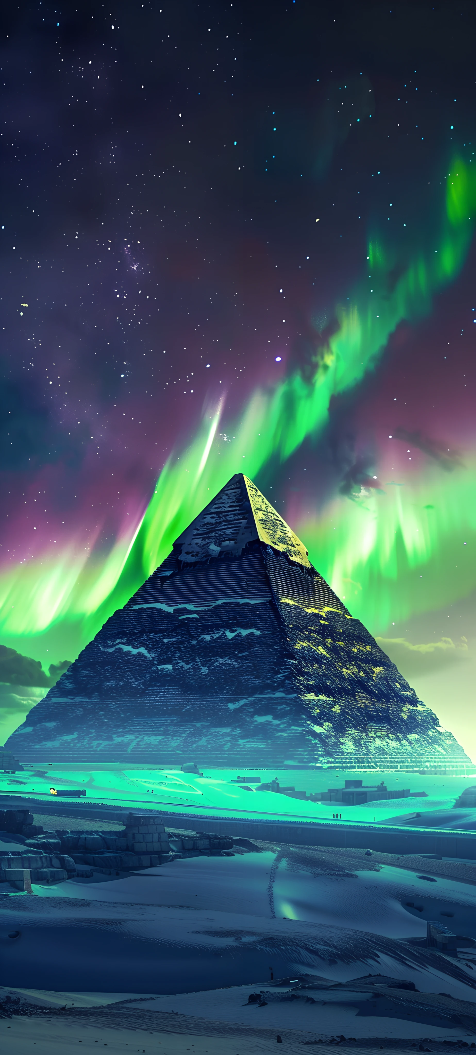 epic architecture wallpaper — aurora, sky, scenery, star (sky) (free 4K phone download)