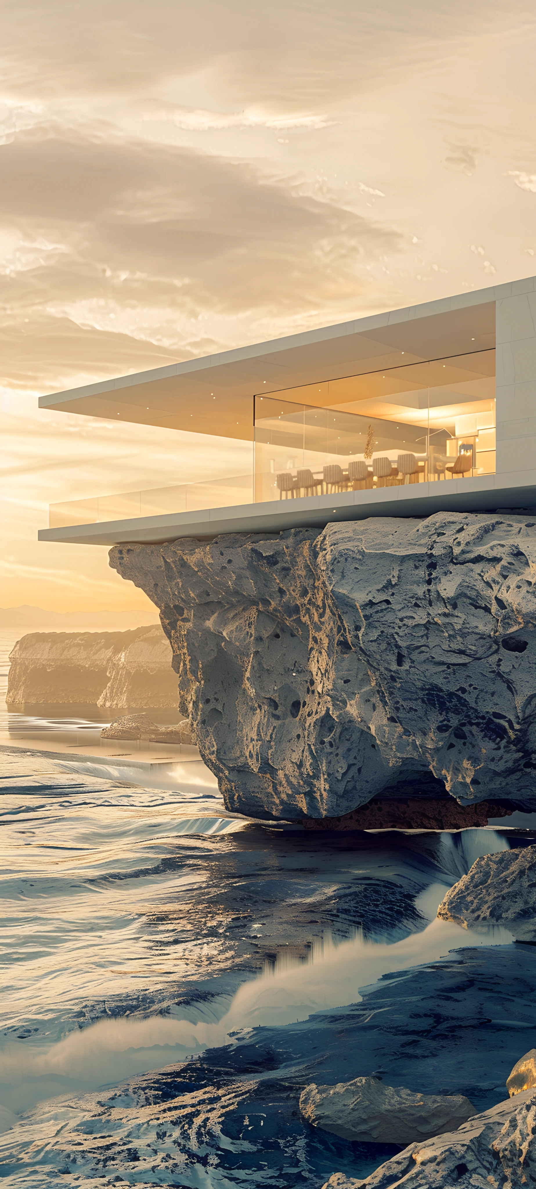 futuristic architecture wallpaper — scenery, sky, cloud, water (free 4K phone download)