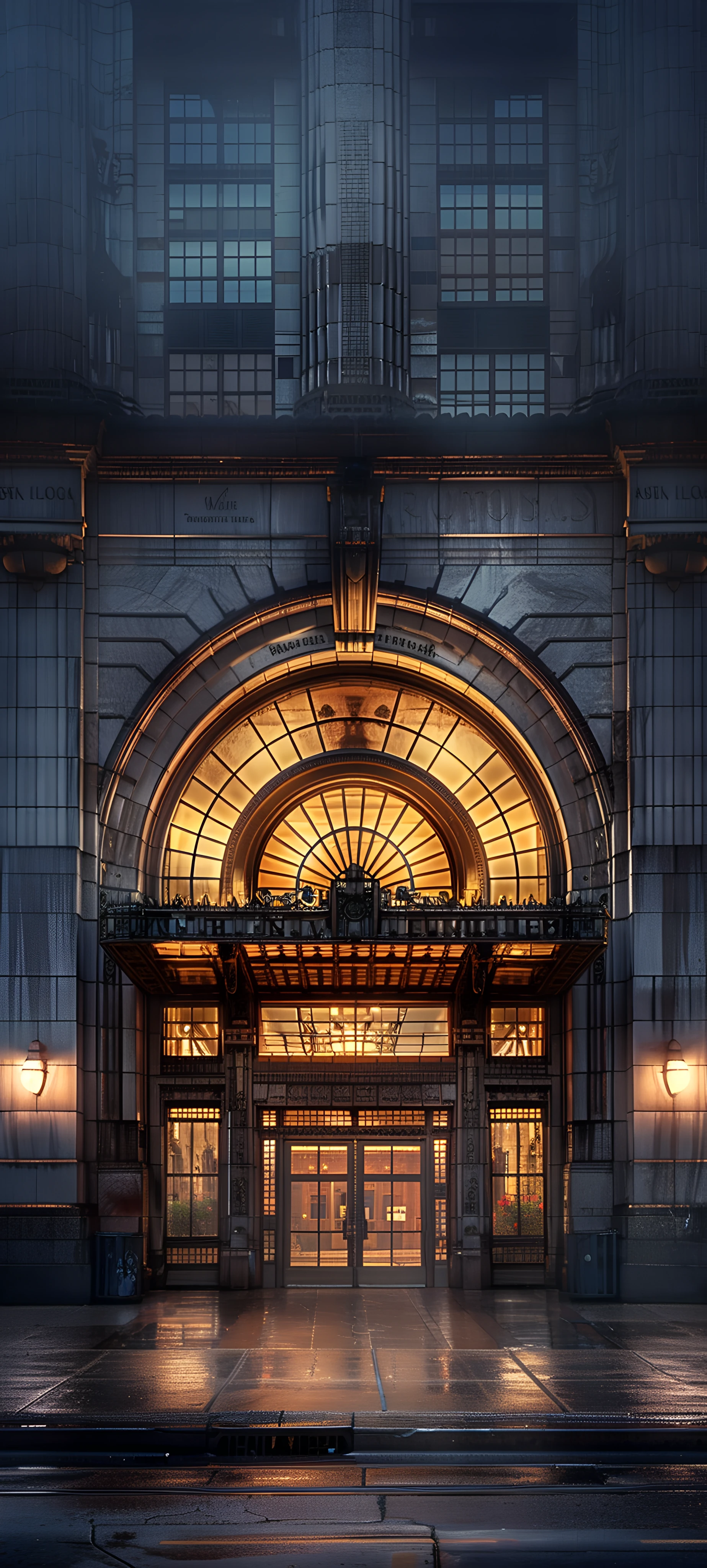 elegant architecture wallpaper — scenery, building, window, night (free 4K phone download)