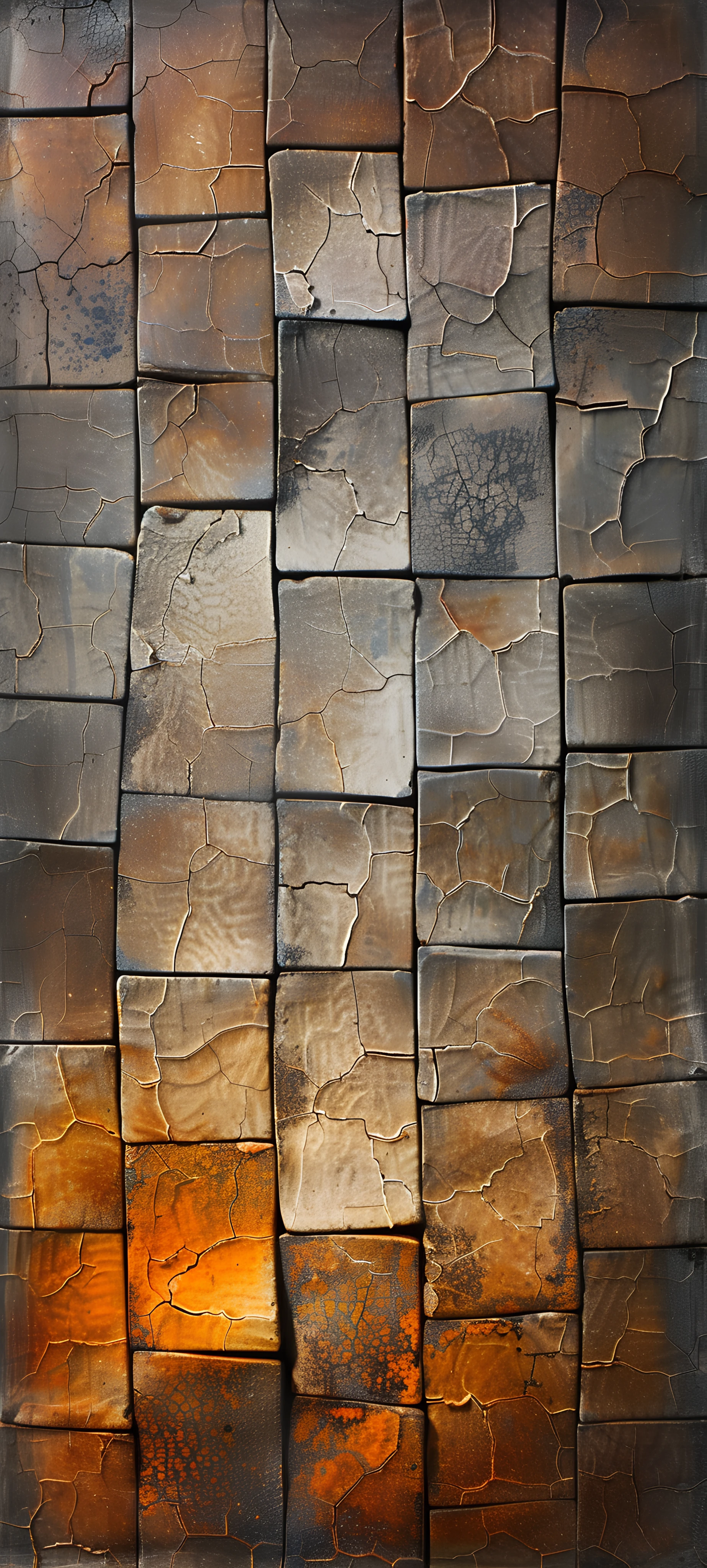 abstract architecture wallpaper — tiles, traditional media, crack, painting (medium) (free 4K phone download)