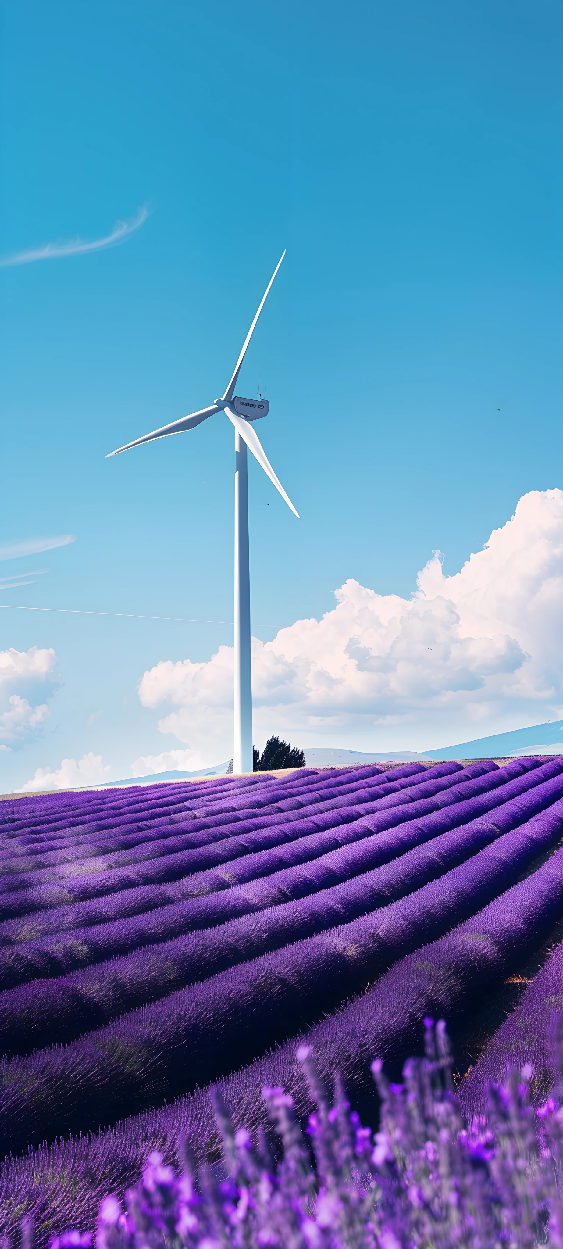 futuristic architecture wallpaper — sky, scenery, cloud, wind turbine (free 4K phone download)