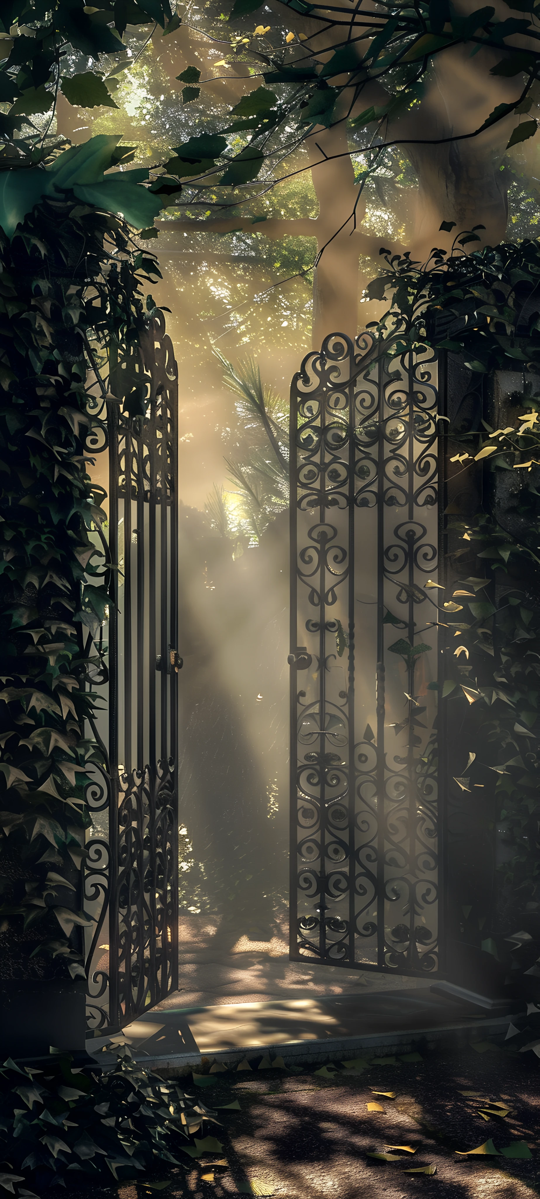 gothic architecture wallpaper — sunlight, scenery, leaf, tree (free 4K phone download)