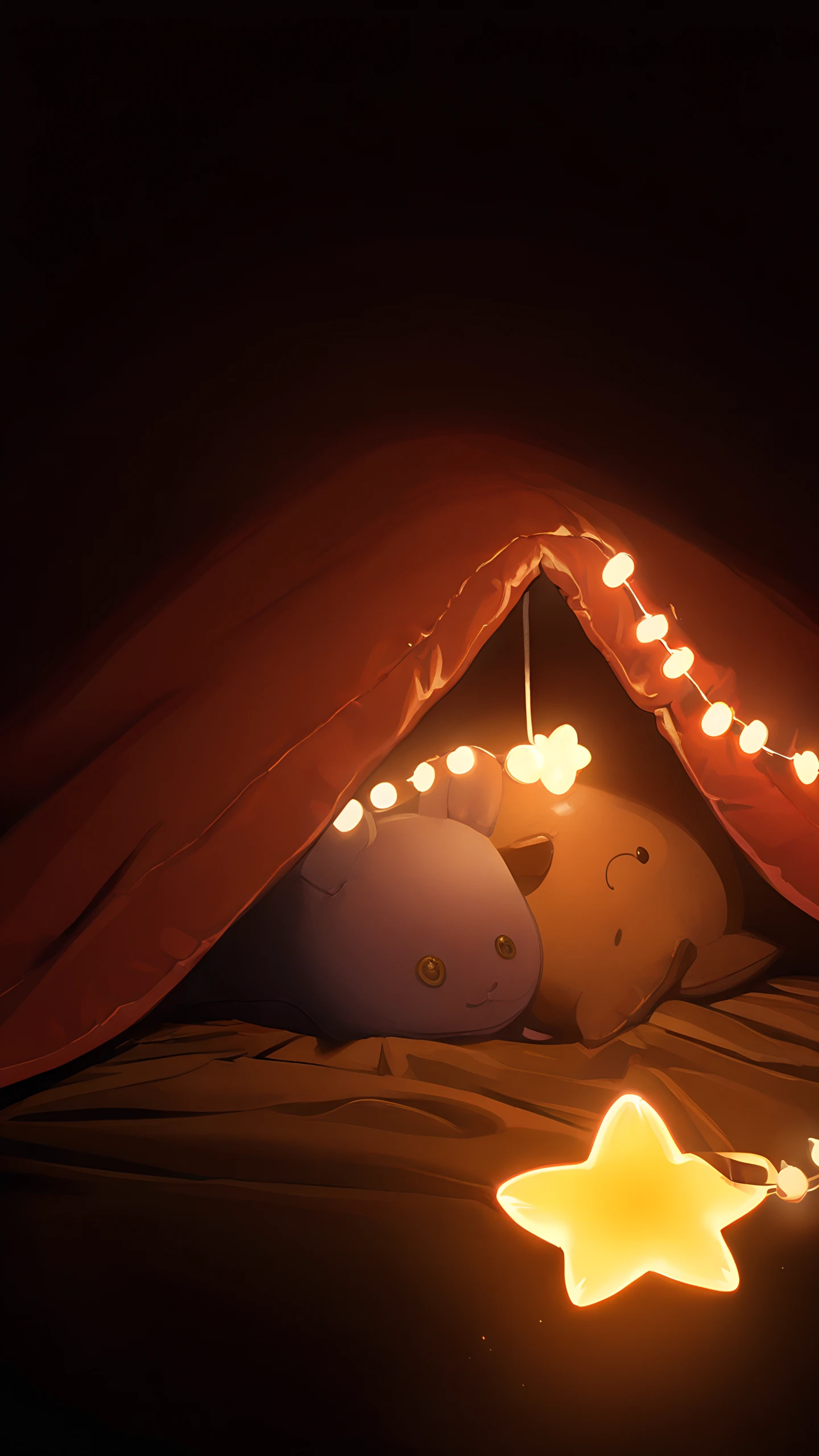 Anime Wallpaper Blanket Fort Lights 1440×2560 anime wallpaper