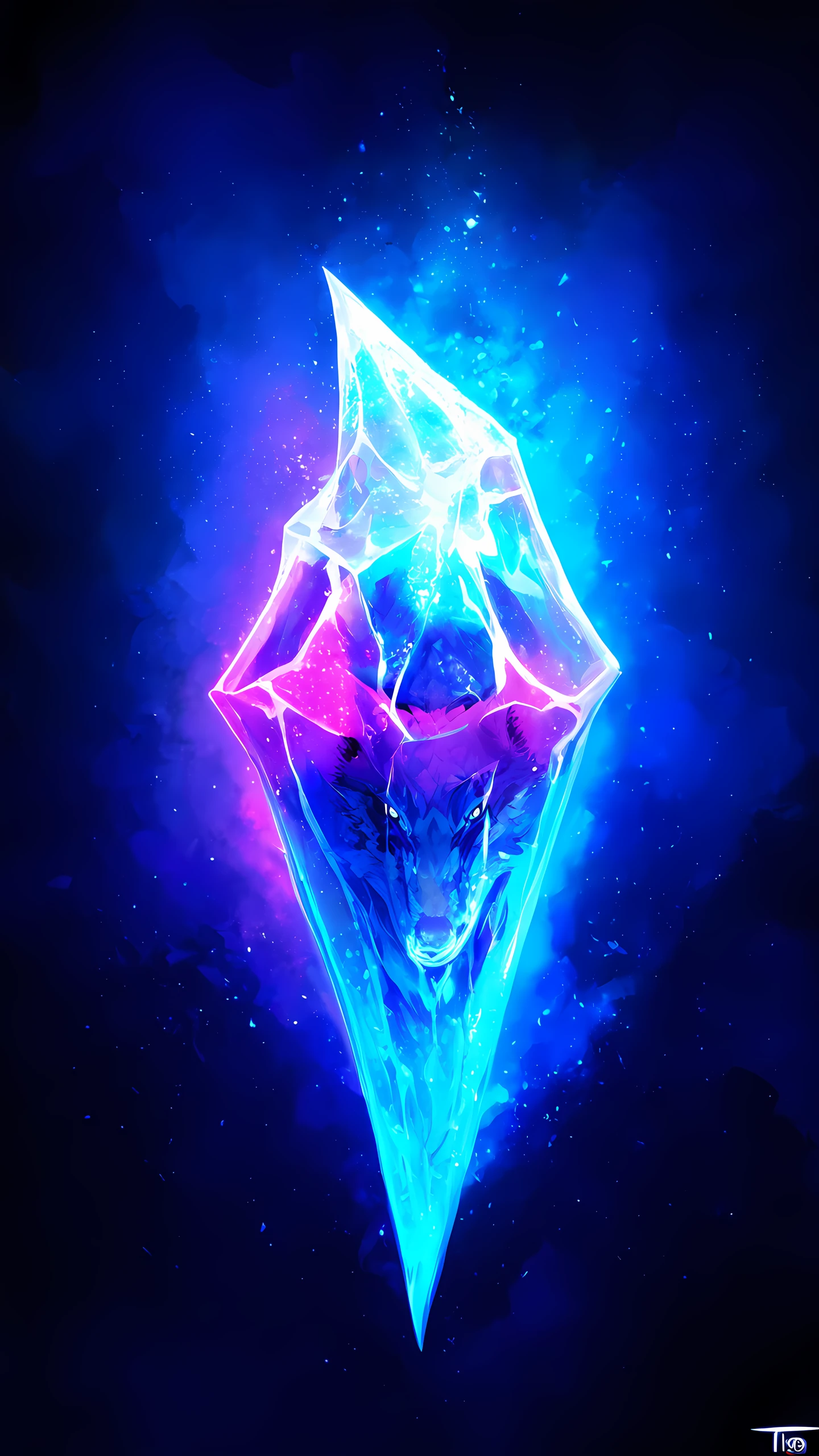 Anime Wallpaper Crystal Wolf 1440×2560 anime wallpaper