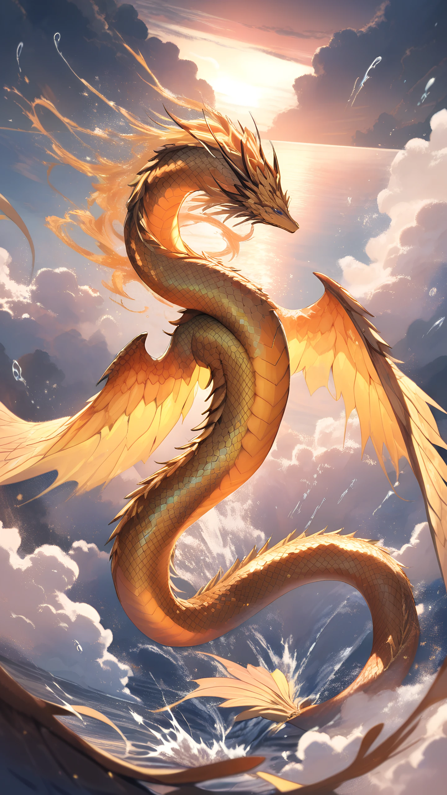 Anime Wallpaper Koi Dragon 1440×2560 anime wallpaper