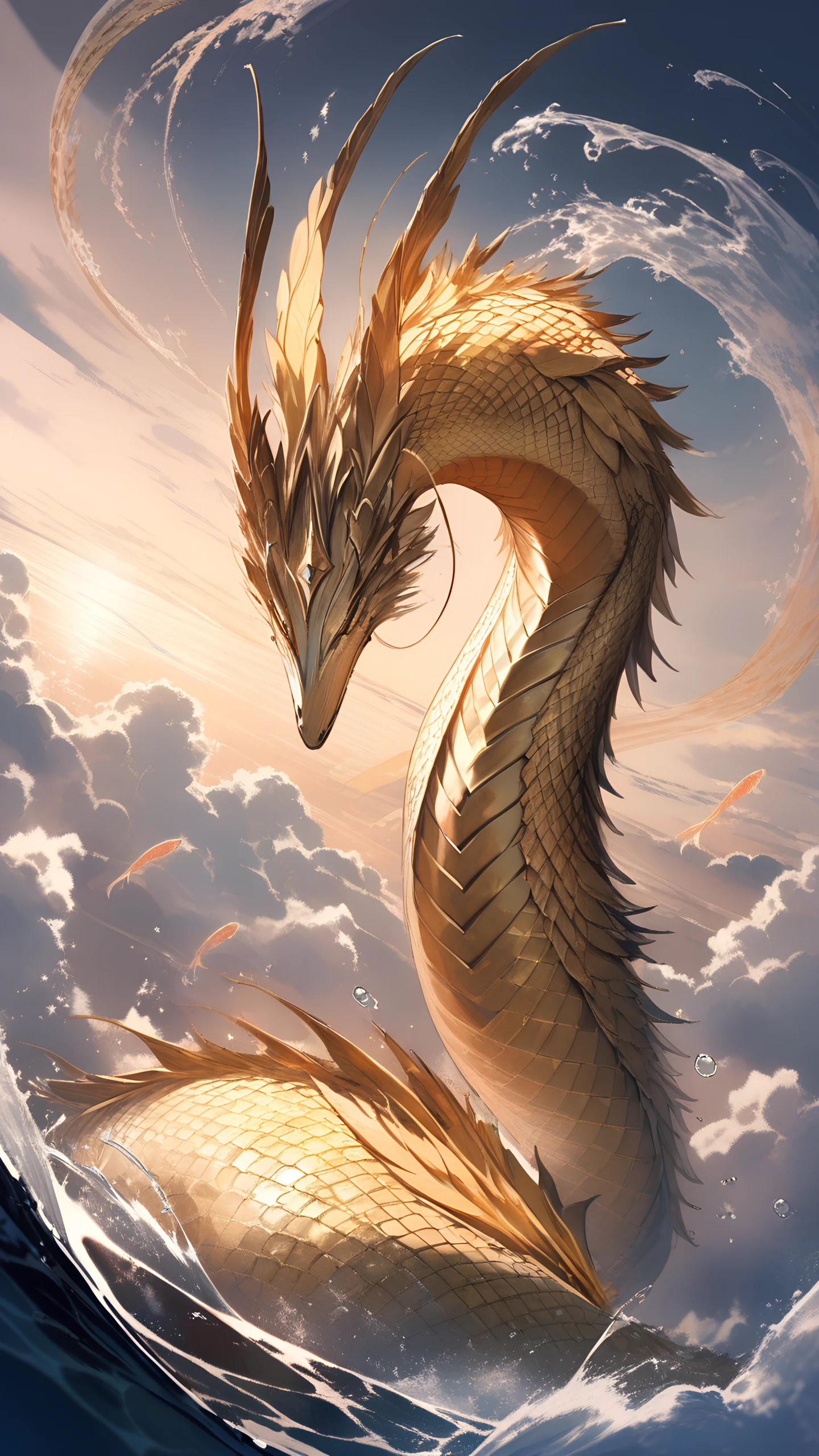 Anime Wallpaper Koi Dragon 1440×2560 anime wallpaper