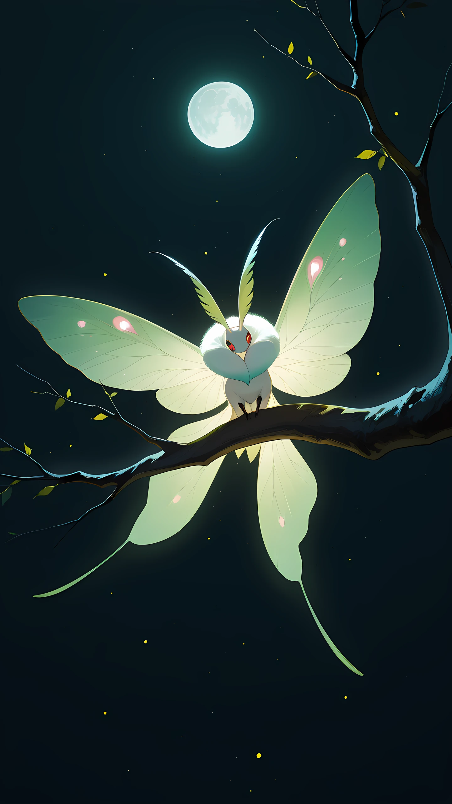 Anime Wallpaper Luna Moth 1440×2560 anime wallpaper