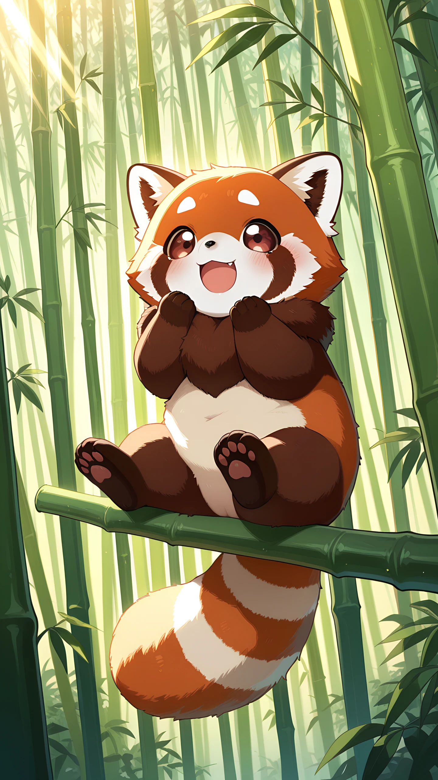 Anime Wallpaper Red Panda 1440×2560 anime wallpaper