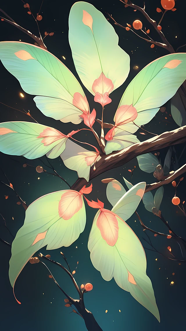 anime wallpaper luna moth — 1440×2560