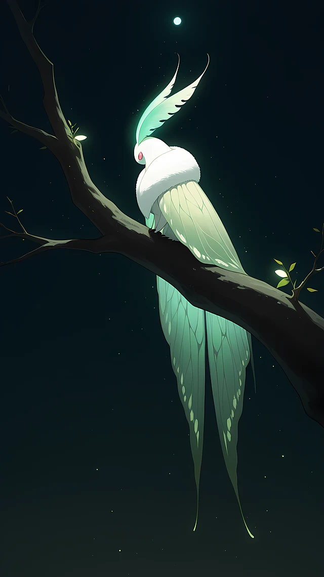anime wallpaper luna moth — 1440×2560