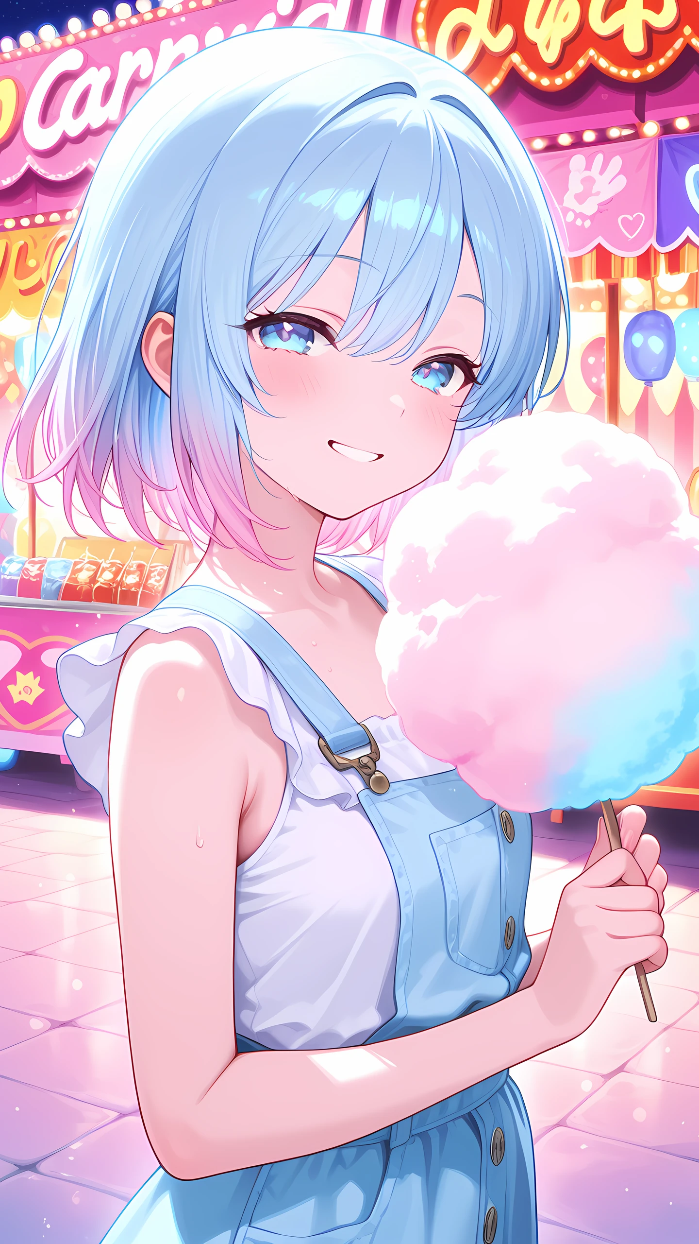 Anime Wallpaper Cotton Candy Girl 1440×2560 anime wallpaper