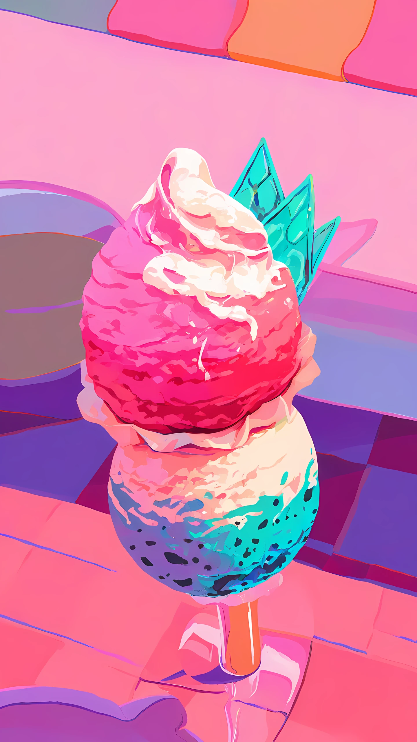 Anime Wallpaper Ice Cream Parlor 1440×2560 anime wallpaper