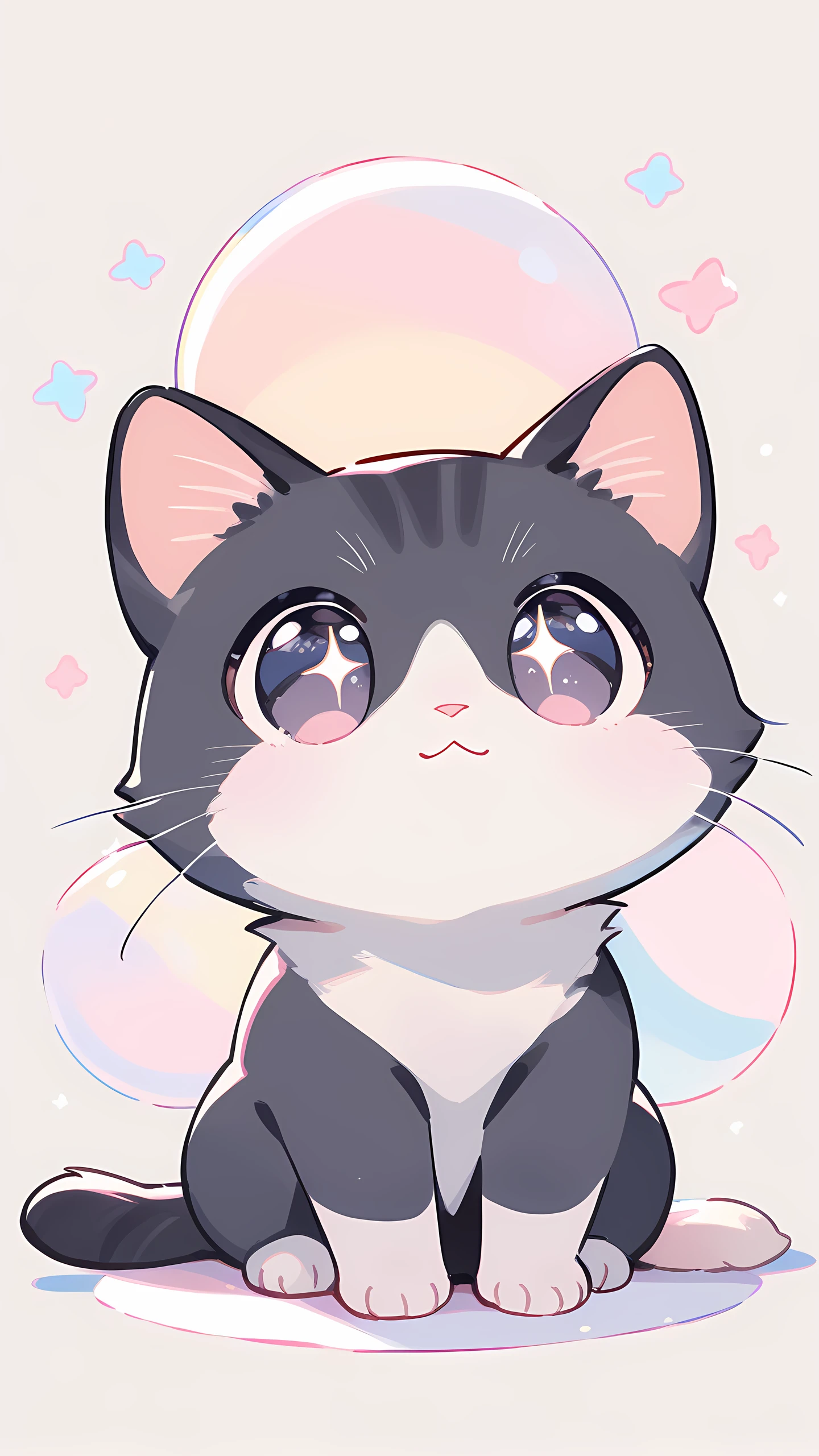 Kawaii Cat Wallpaper Pastel 1440×2560 anime wallpaper